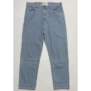 Urban Outfitters BDG Jeans Mens Blue Pants Carpenter Light Wash Stripes 34 X 31